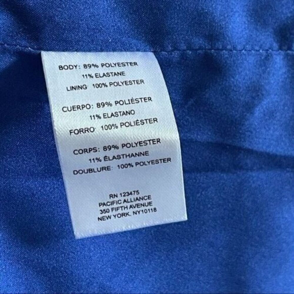 Tahari by Arthur Levine Royal Blue Open Woman's Blazer Size 10 - Picture 6 of 7